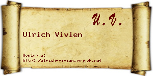 Ulrich Vivien névjegykártya